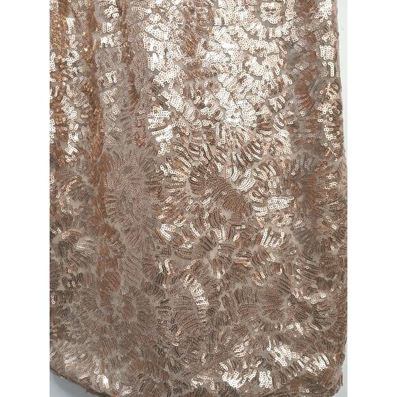 FOREVER 21 Gold Sequins Mini Dress Sz M Cocktail Party New Year Holiday Glam New - Picture 10 of 17